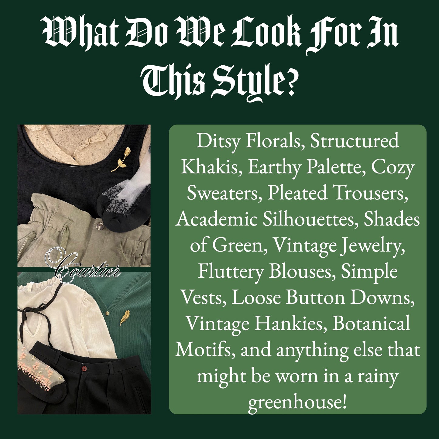 The Botany Scholar Wardrobe