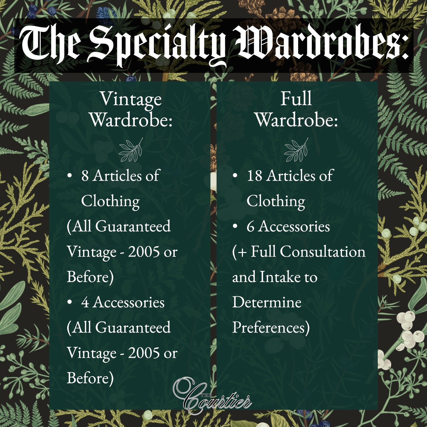The Botany Scholar Wardrobe