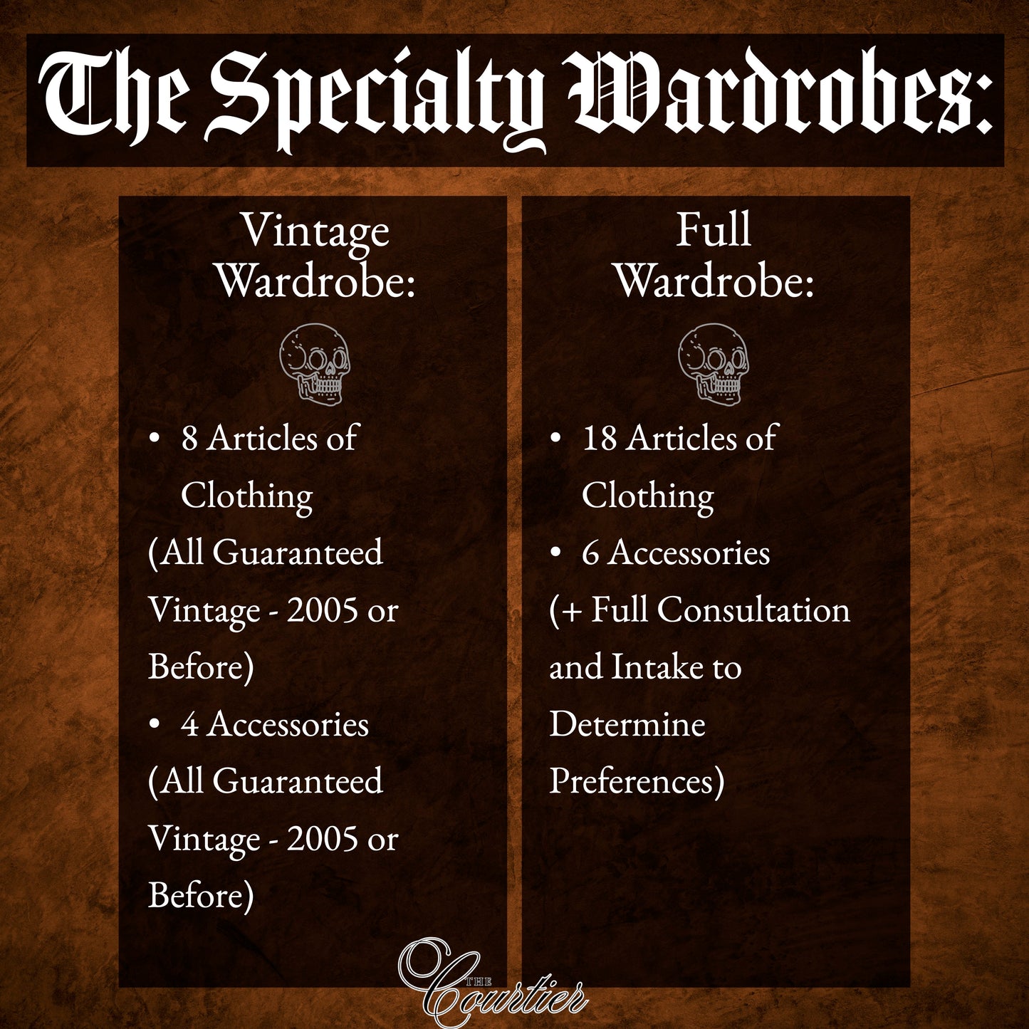 The Gothic Professor Wardrobe